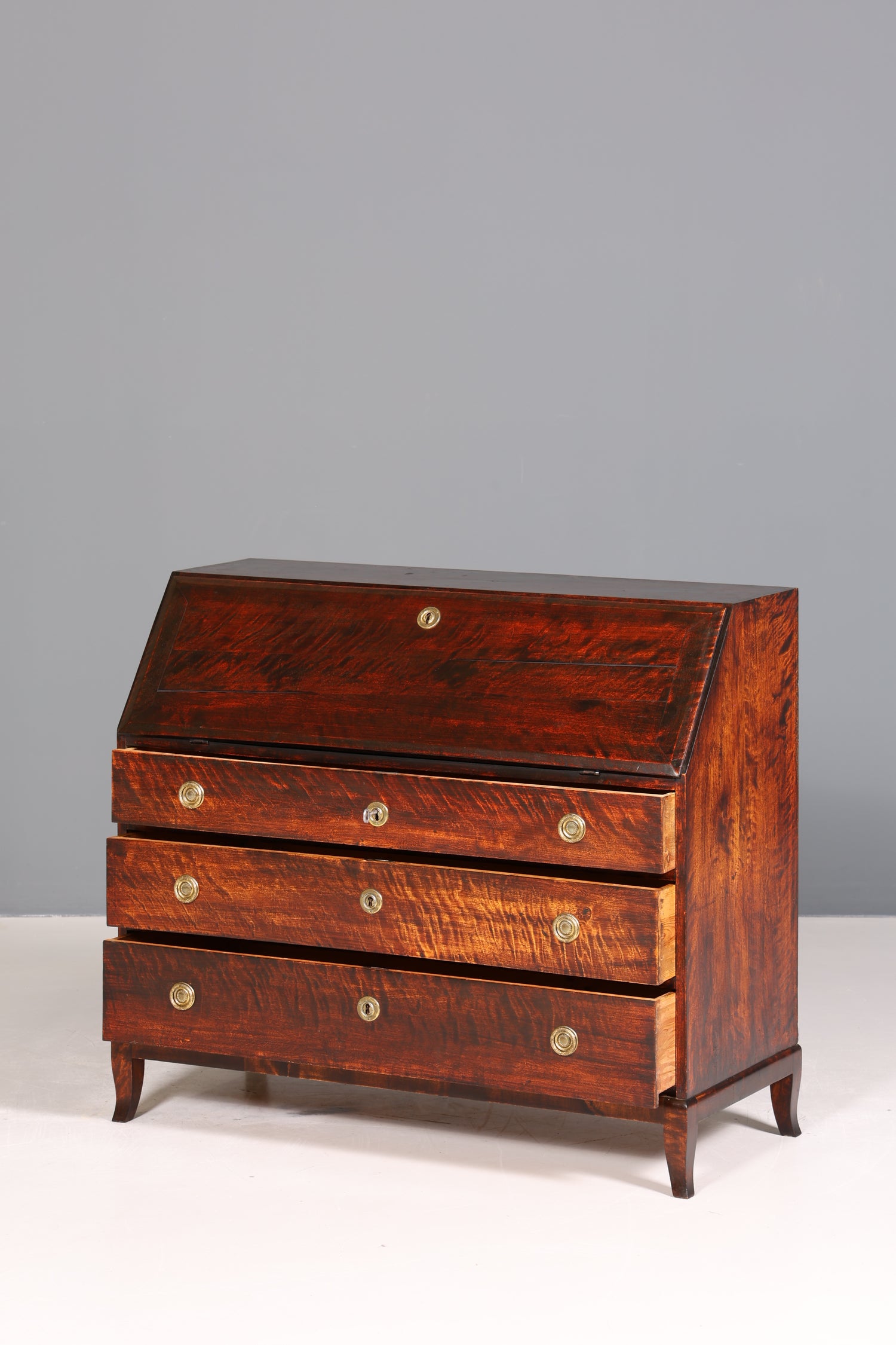 Wunderschöner Original Biedermeier Sekretär um 1860 Englisch Kommode Antik Bürokommode