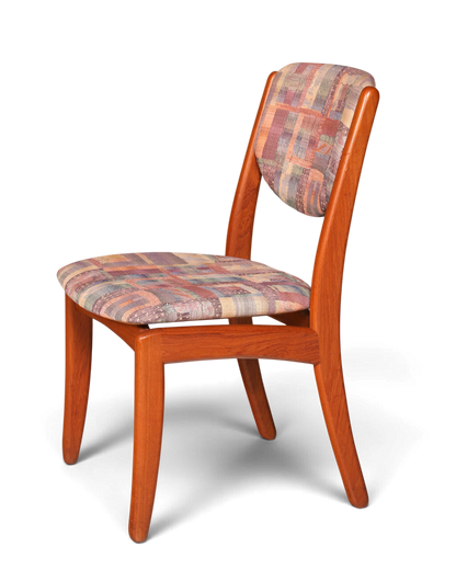 Schlichter Mid Century Stuhl Retro Esszimmer Stuhl Danish Design Küchenstuhl Teak Holz Sekretär Stuhl 2 von 2