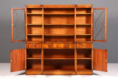 Wunderschöne Englische Vitrine Bücherschrank Buffet Antik Stil Eibe Glasvitrine Bibliothek