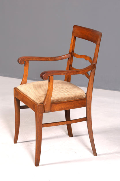 Wunderschöner Art Deco Armlehnstuhl um 1930 Nussbaum Sekretär Stuhl Antik Küchenstuhl Esszimmer Stuhl