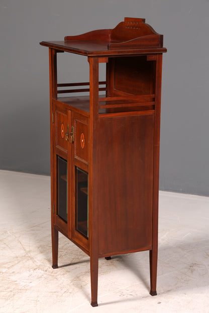 Traumhafte Jugendstil Vitrine Bücherschrank Glasvitrine Geschirrschrank Vitrinenschrank Schrank Antik
