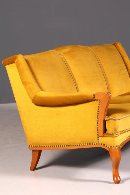 G059 Finish Wunderschönes Chippendale Sofa Antik Barock Stil Wiener Geflecht Couch 3-Sitzer Canapé