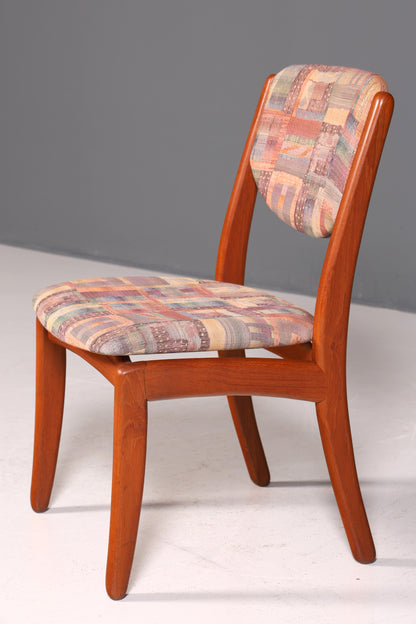 Chaise simple de style Mid-Century, chaise de salle à manger rétro, chaise de cuisine design danois, chaise de secrétaire en teck, 1 sur 2