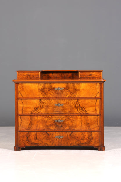 F963 Finish cm Wunderschöne Gründerzeit Kommode Louis Philippe Nussbaum Schubladen Kommode Sideboard um 1880