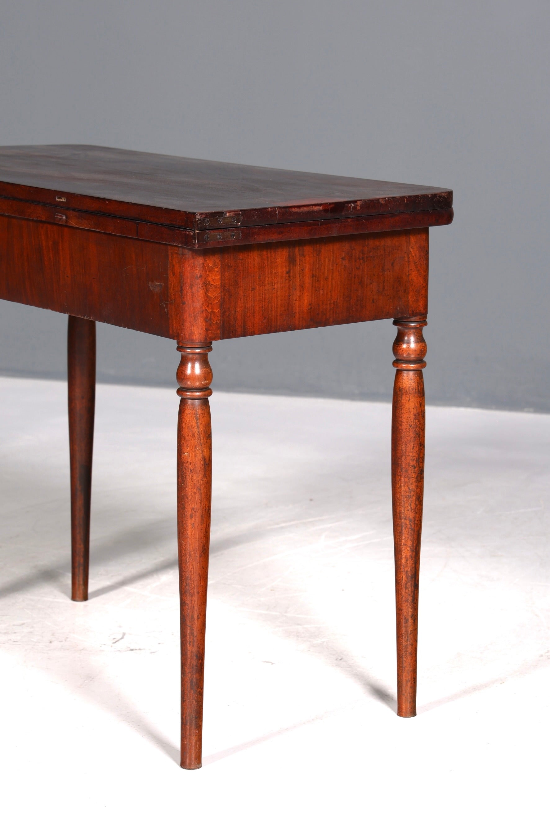 Table Louis-Philippe de rêve, console pliante, bureau anglais, antiquité en bois véritable, table de jeu, table de cuisine, table à manger