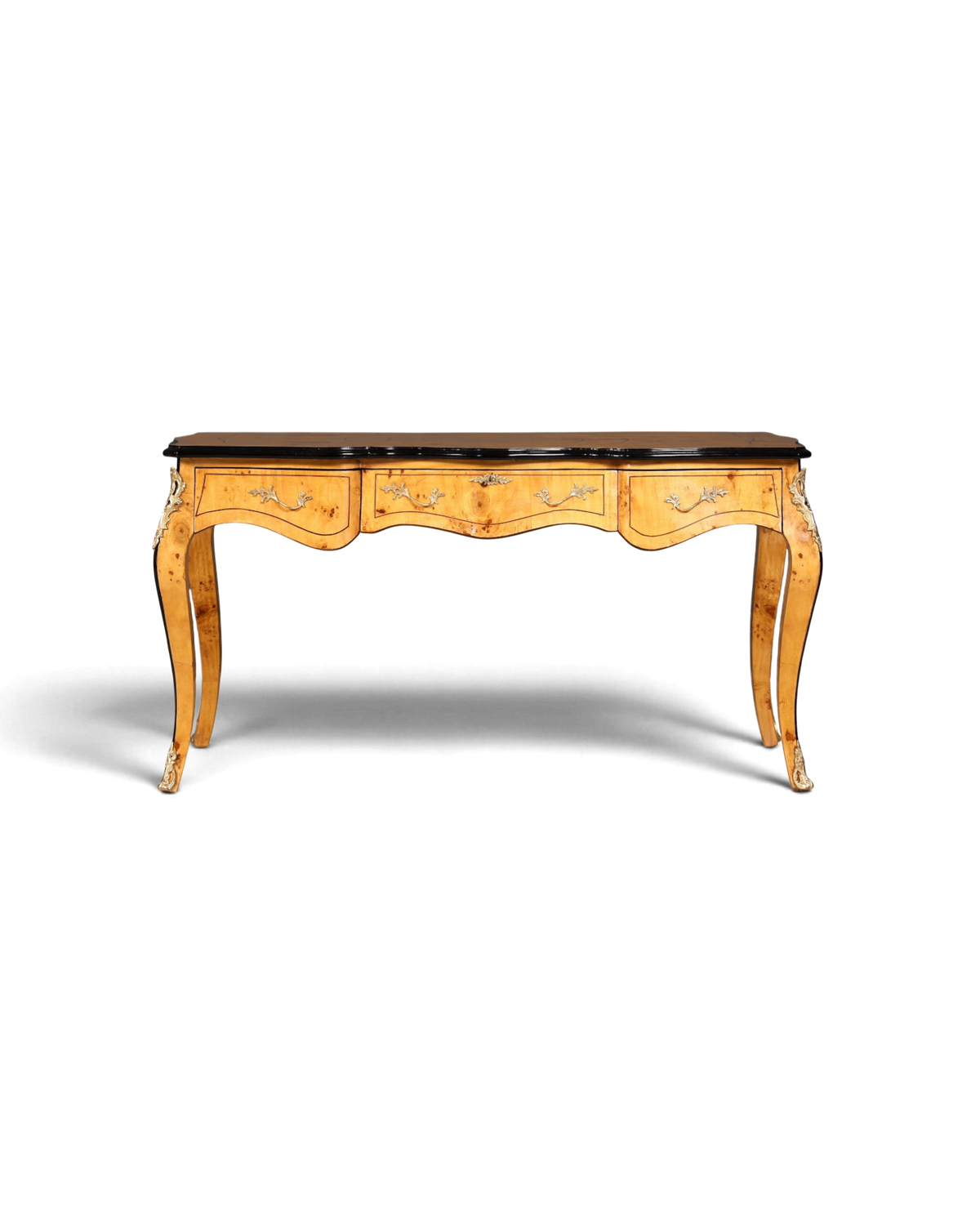 Eleganter Schreibtisch im Biedermeier Stil Bürotisch Birke Office Desk