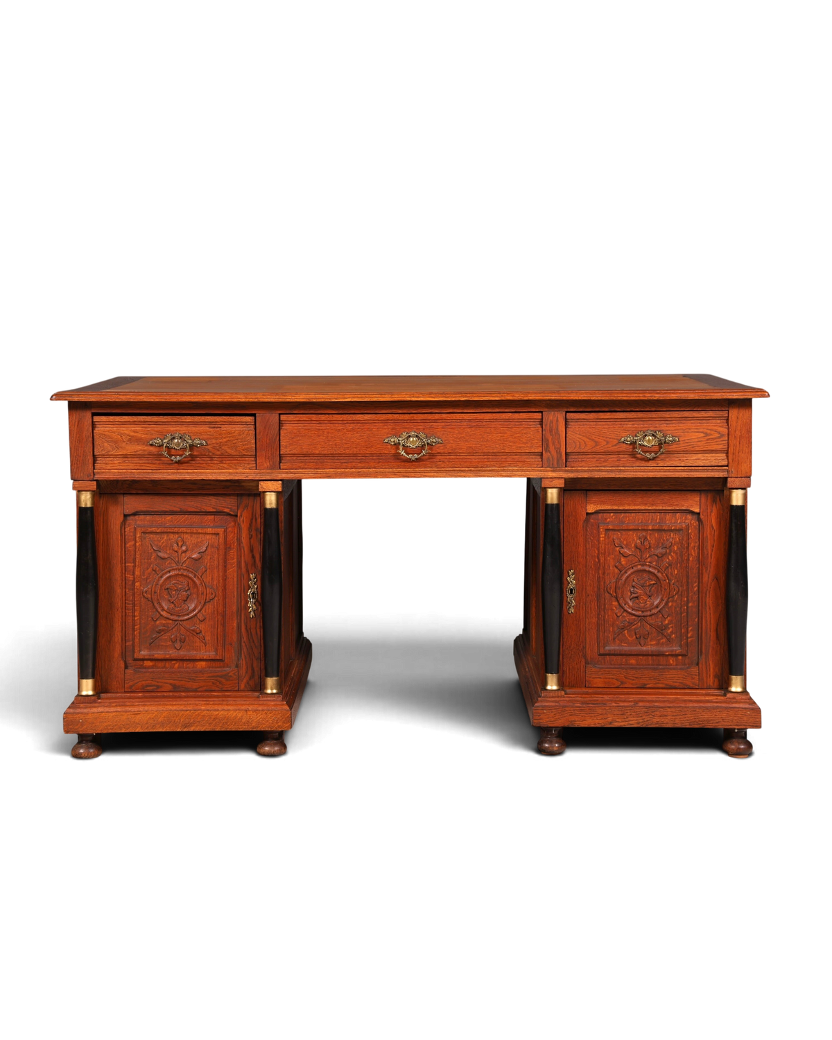 Traumhafter Gründerzeit Schreibtisch Jugendstil Bürotisch echt Holz Antik Office Desk