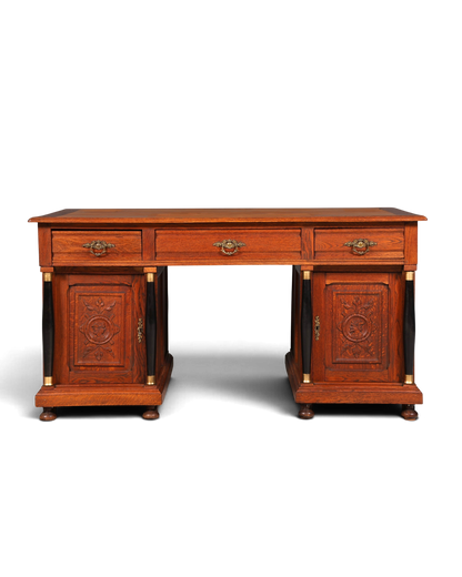 Traumhafter Gründerzeit Schreibtisch Jugendstil Bürotisch echt Holz Antik Office Desk