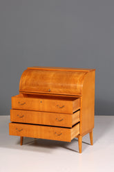 Wunderschöner Mid Century Rollladen Sekretär echt Holz Büro Schrank Vintage Schreibkommode