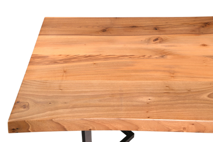 Traumhafter Nussbaum Tisch 260cm-95cm Esszimmer Tisch Baumkanten Platte Massiv Holz Küchentisch