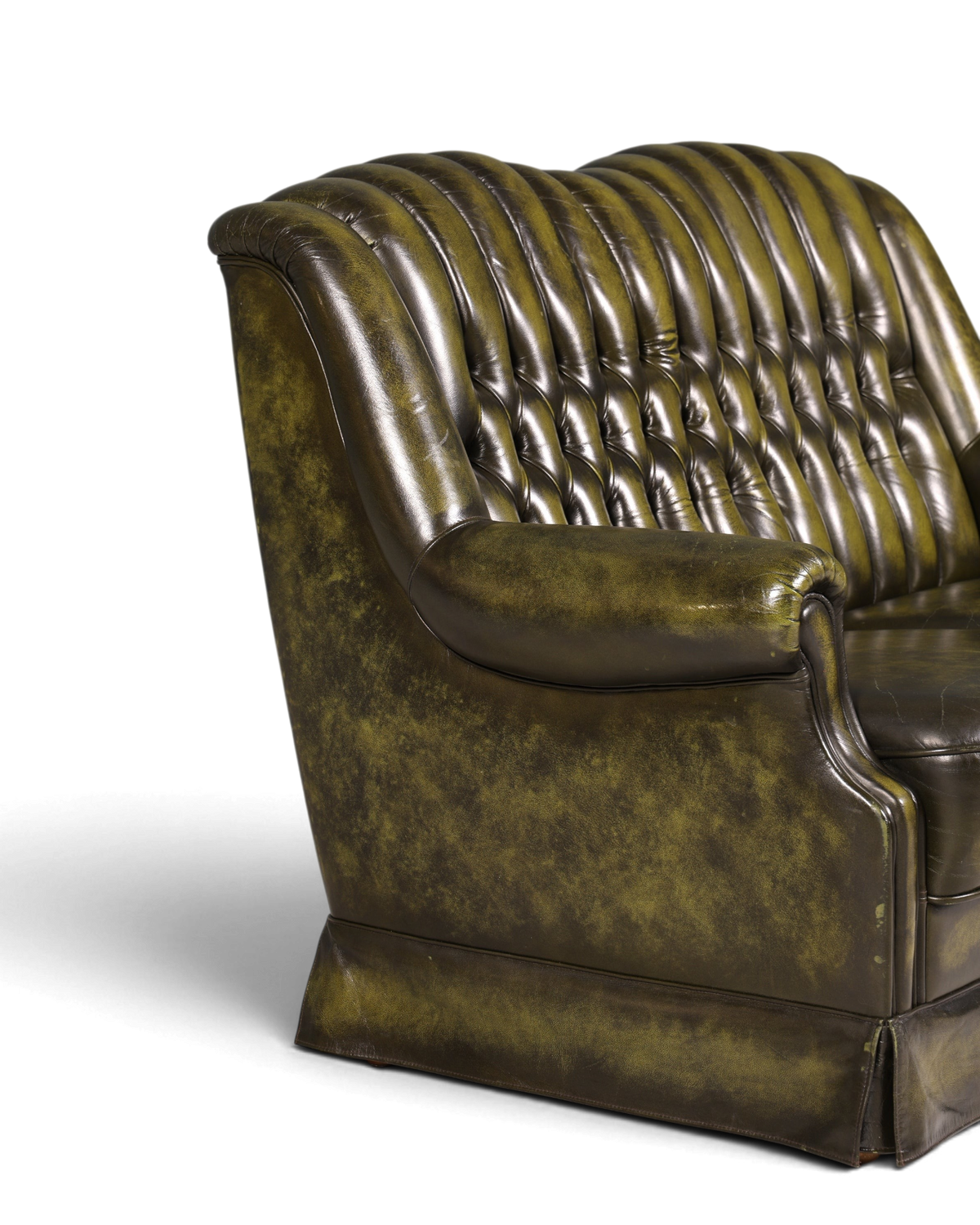 Wunderschönes Original Chesterfield 2er Sofa Englisch Leder 2- Sitzer Couch