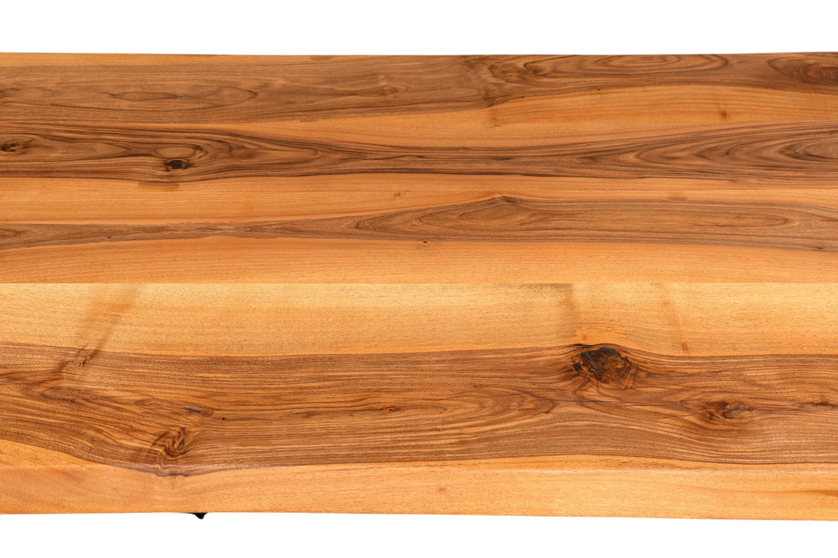 Wunderschöner Nussbaum Tisch 260cm-97cm Esszimmer Tisch Baumkanten Platte massiv Holz Küchentisch