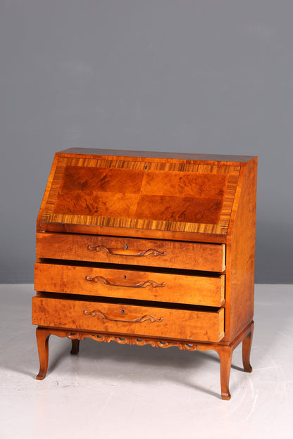 Magnifique secrétaire datant des années 1930, en bois de cerisier, commode de bureau.