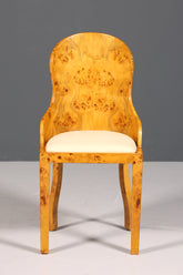 Stilvoller Art Deco Design Stuhl Biedermeier Stil Sekretär Stuhl Birke Esszimmer Stuhl 2 von 4