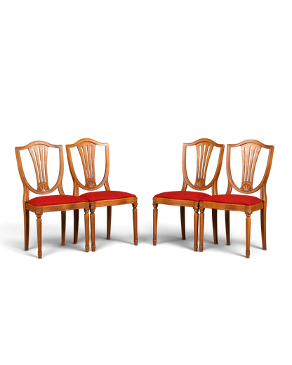 Wunderschöne 4er Set Englische Stühle Regency 60er Jahre Dining Chairs Antik Polsterstühle