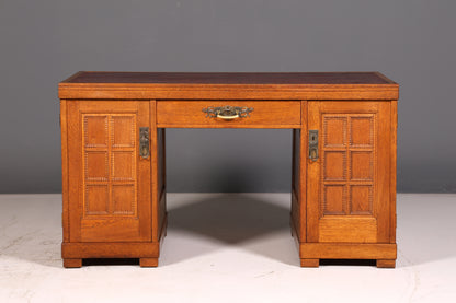 Wunderschöner Jugendstil Schreibtisch Eiche Echt Holz Bürotisch Office Table Antik Vintage