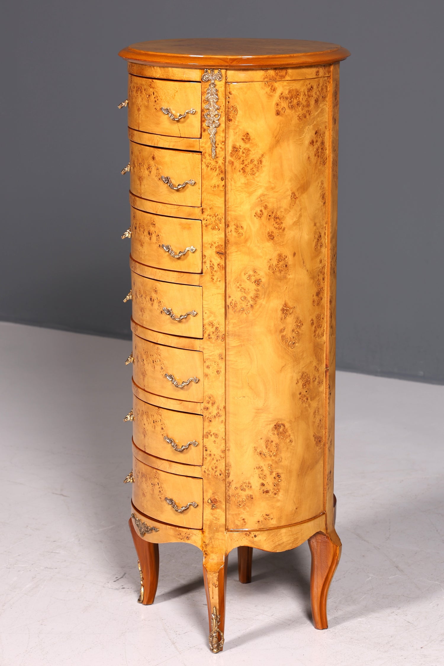 Traumhafte Barock Stil Kommode Antik Stil Louis XV Vertiko Birke Highboard Schubladenkommode