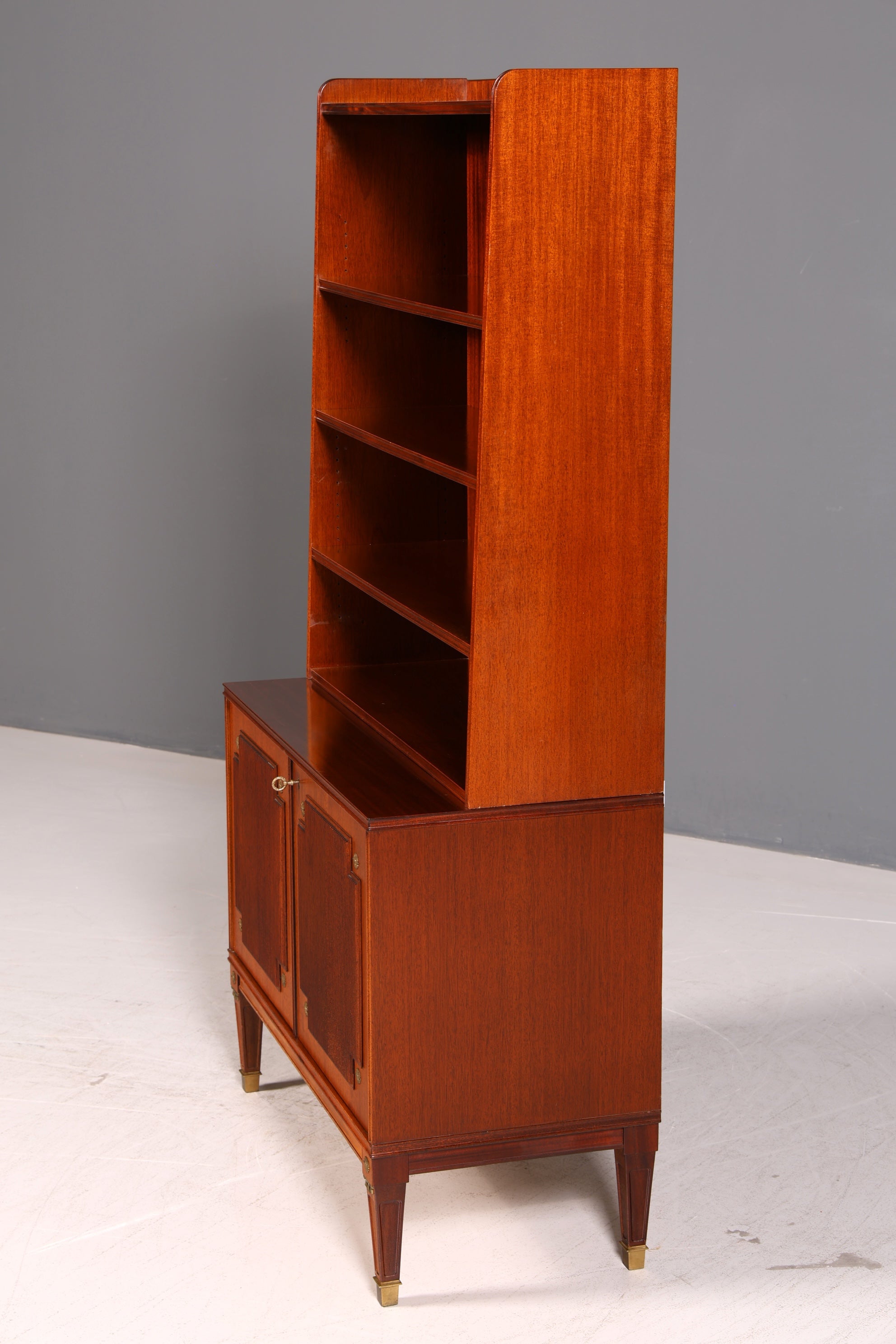 Beautiful Gustavian Style Shelf Bookcase Cabinet Highboard Vintage Real Wood Antique
