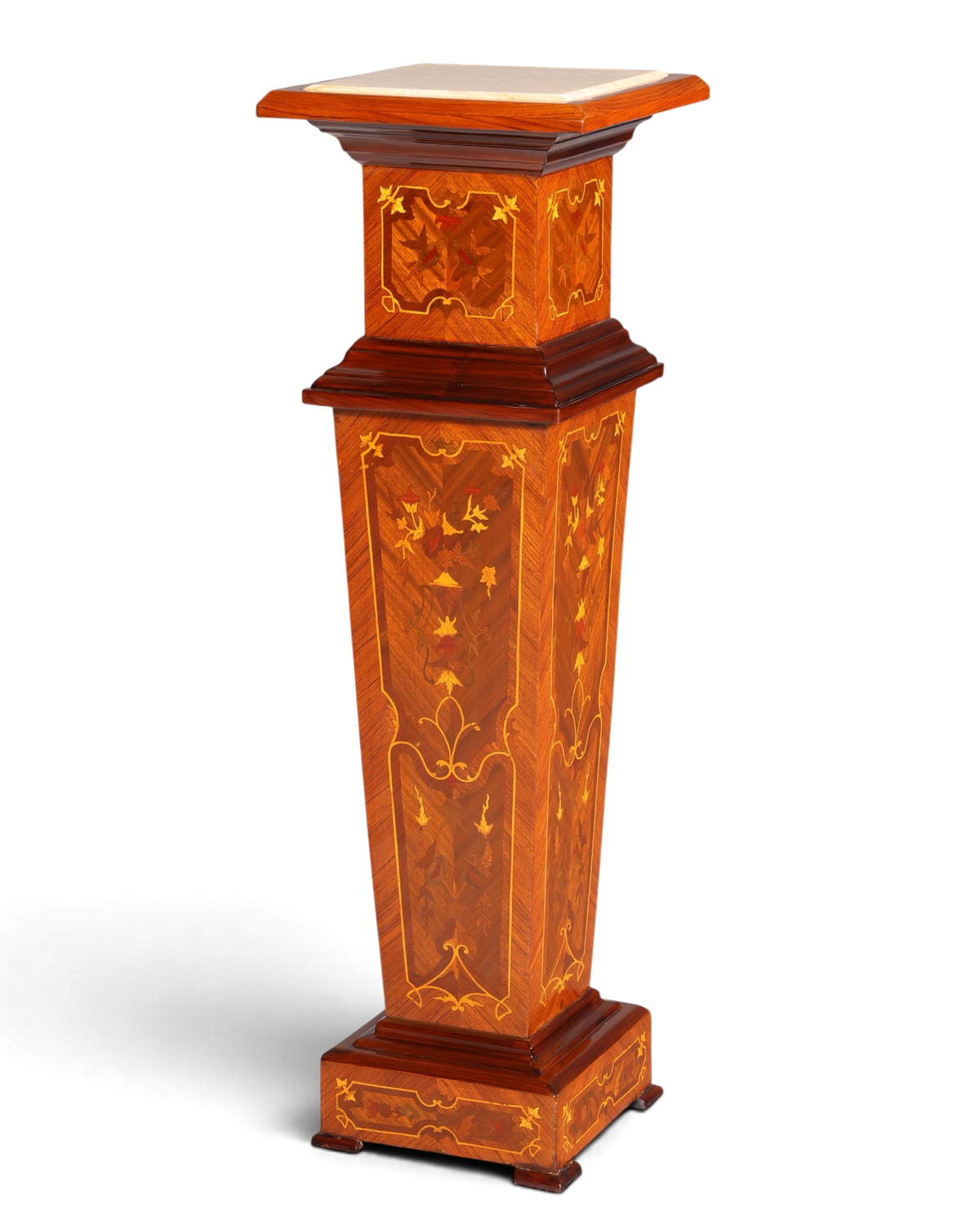 Traumhafte Barock Stil Säule Louis XV Blumensäule Naturstein Marmor Ablage Tisch