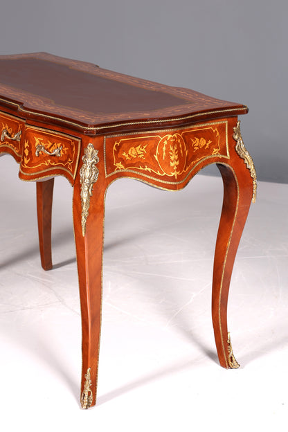 Magnifique bureau de style Louis XV, bureau de bureau français, table de bureau de style ancien