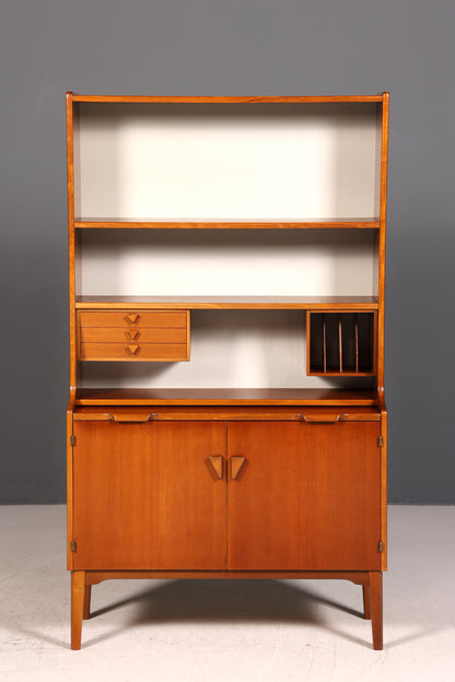 Wunderschöner Mid Century Schrank Bücherregal Danish Design Hugo Troeds Vintage Sekretär Highboard Holz Regal