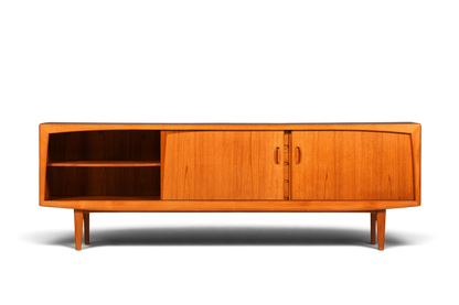 F960 Finish cm Schlichtes Mid Century Sideboard Vintage TV Kommode 60s Schrank Longboard Retro Lowboard