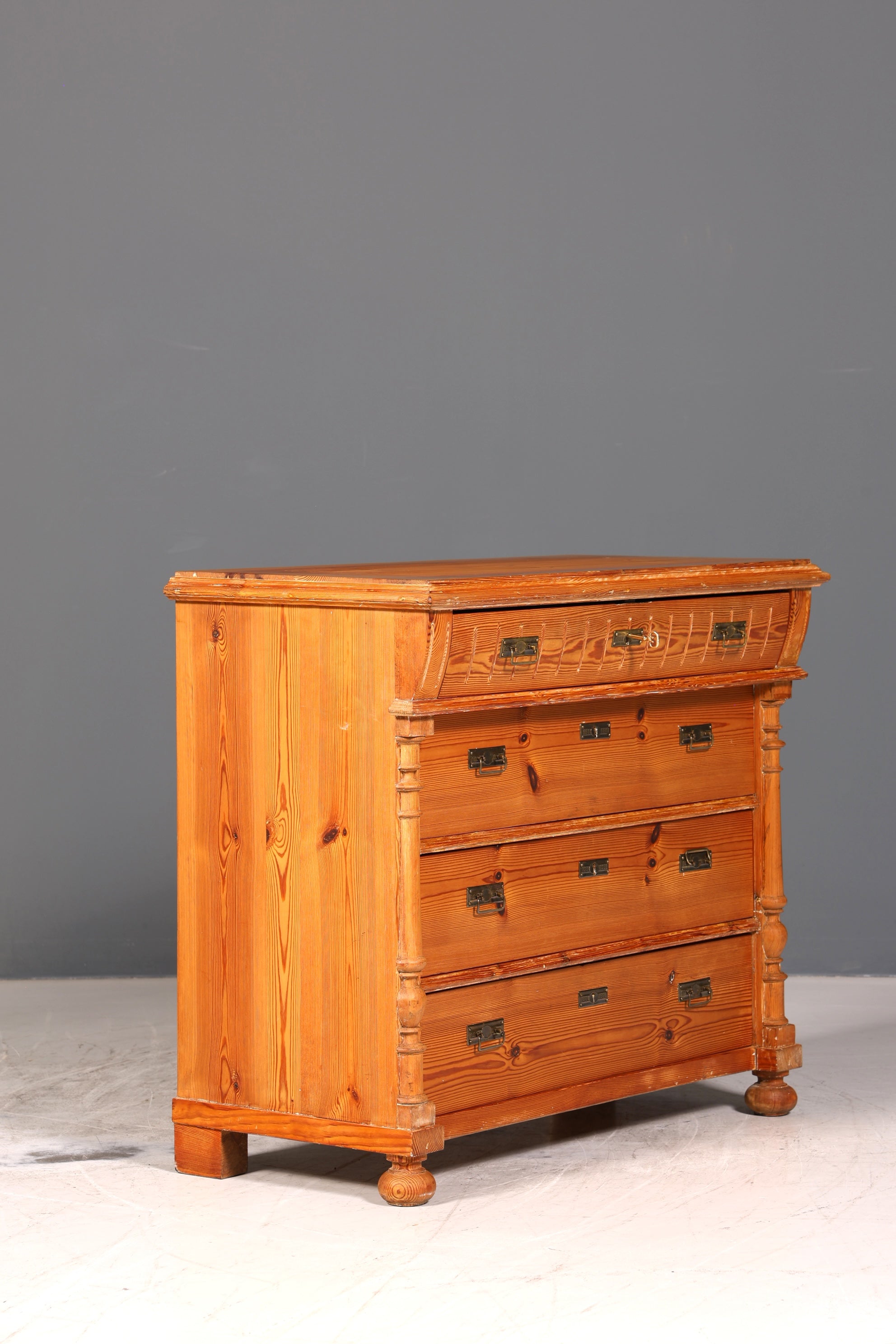 Wunderschöne Gründerzeit Kommode Weichholz Antik um 1880 Landhaus Stil Jugendstil Schubladen Kommode