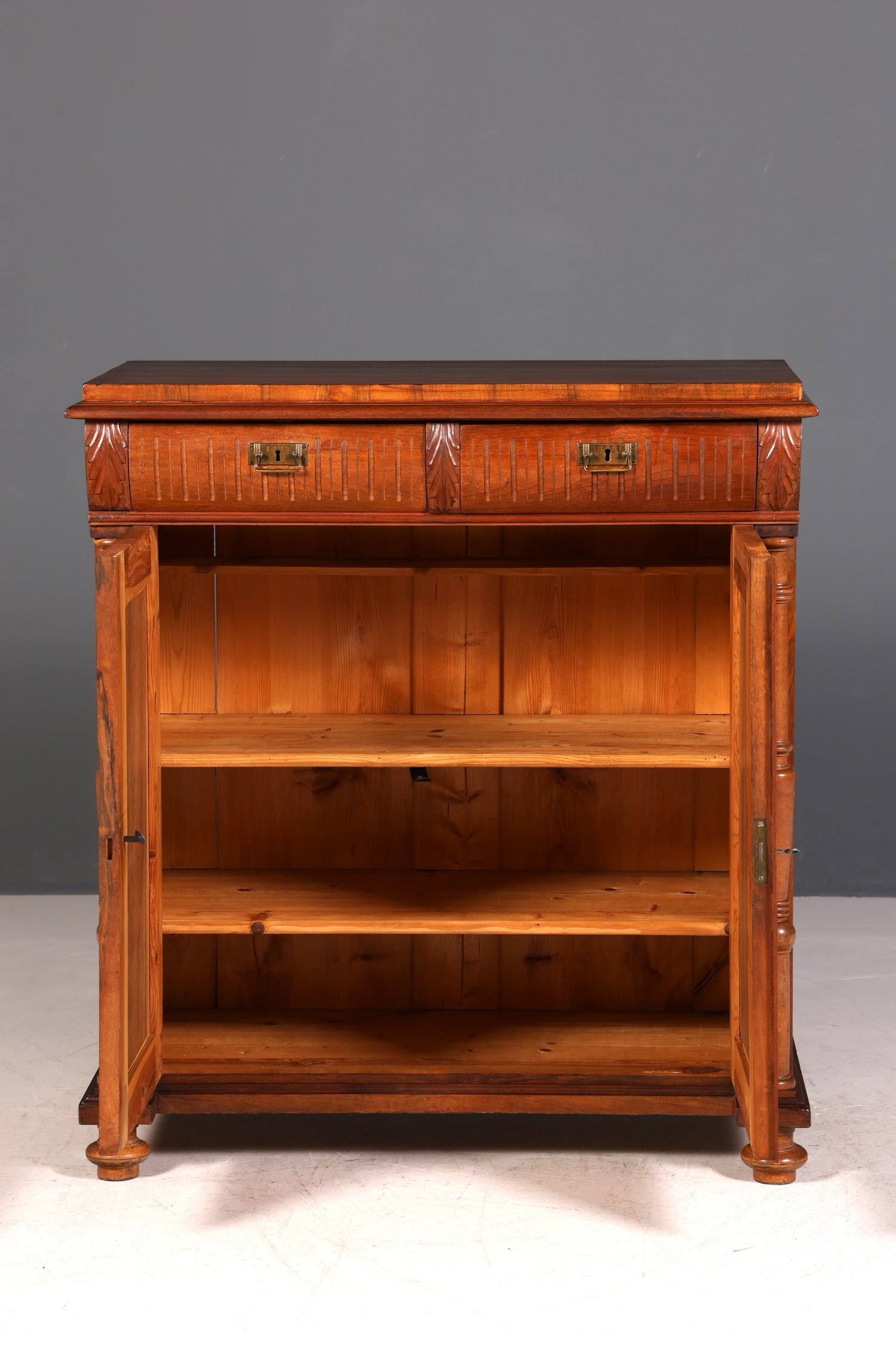 Traumhafter Gründerzeit Schrank Louis Philippe Vertiko Antik Highboard Kommode