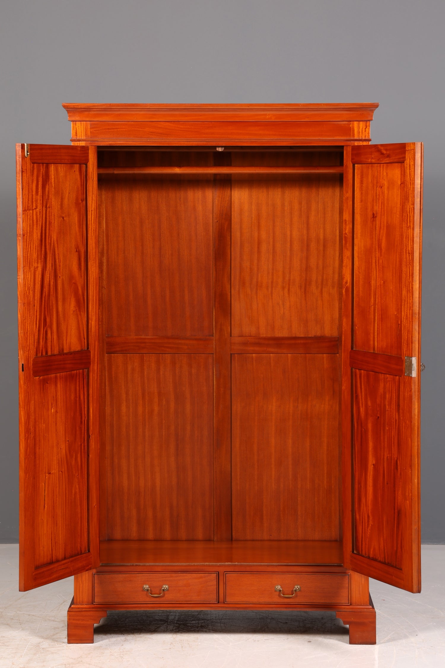 Beautiful Biedermeier wardrobe, mahogany, antique, column cabinet, hallway cabinet, linen cabinet, solid wood