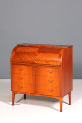 Wunderschöner Mid Century Rollladen Sekretär echt Holz Büro Schrank Vintage Schreibkommode