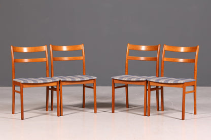 G403 Finish cm 4x Mid Century Teak Holz Stühle Made in Denmark Retro Stuhlset Danish Design Küchenstühle (Kopie)
