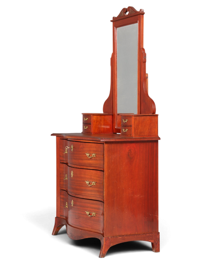 Wunderschöne Englische Kommode mit Spiegelaufsatz Barock Stil Frisierkommode Holz Schrank Flurschrank