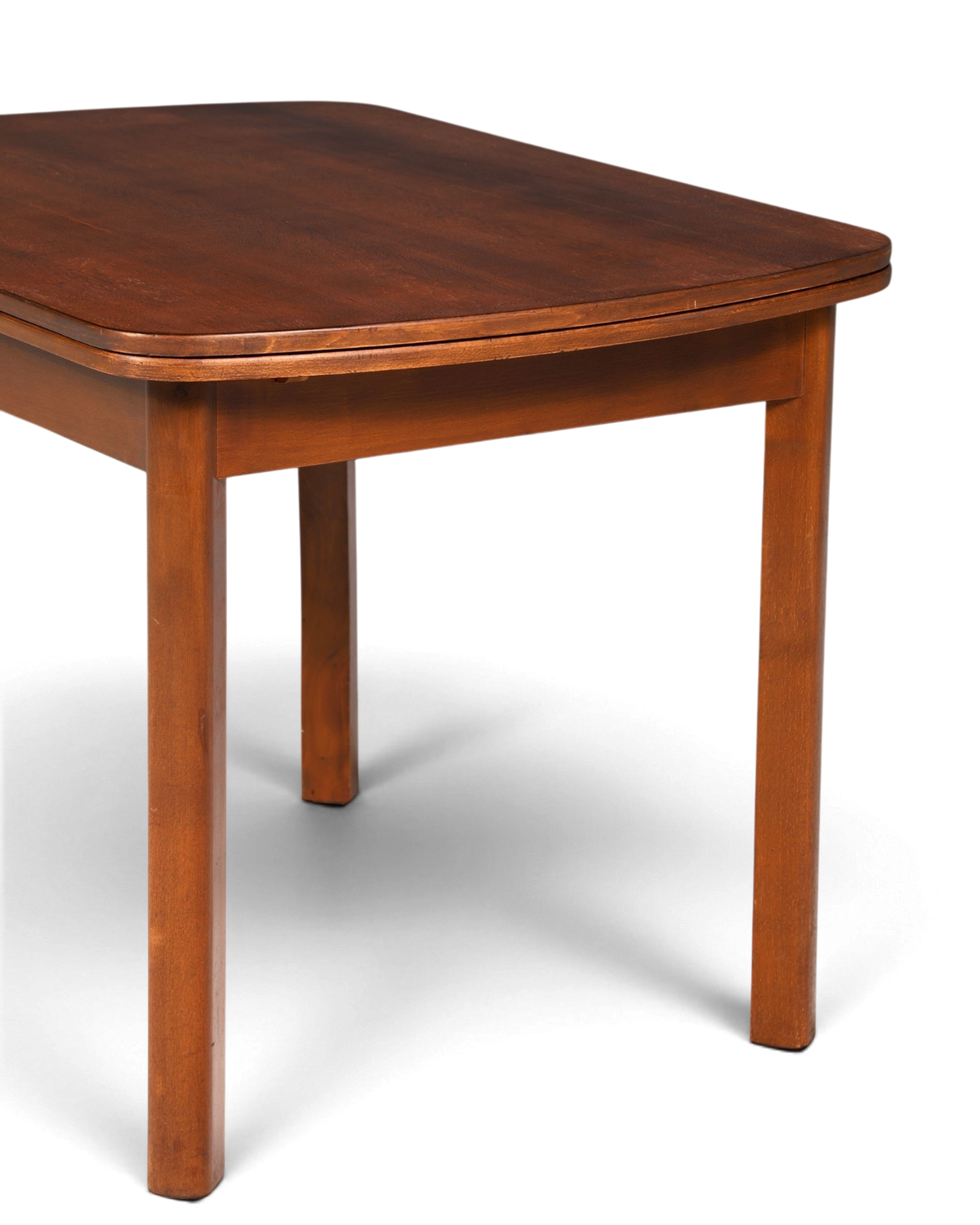 Hauptstadt Möblerei Mid Century Esstisch aus Echtholz in warmem Braun mit schlichter Vintage Optik