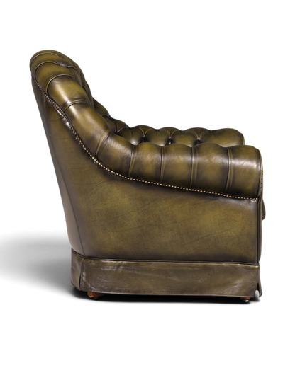 Stilvoller Original Chesterfield Sessel Englischer Armlehnsessel Echt Leder Herrensessel UK