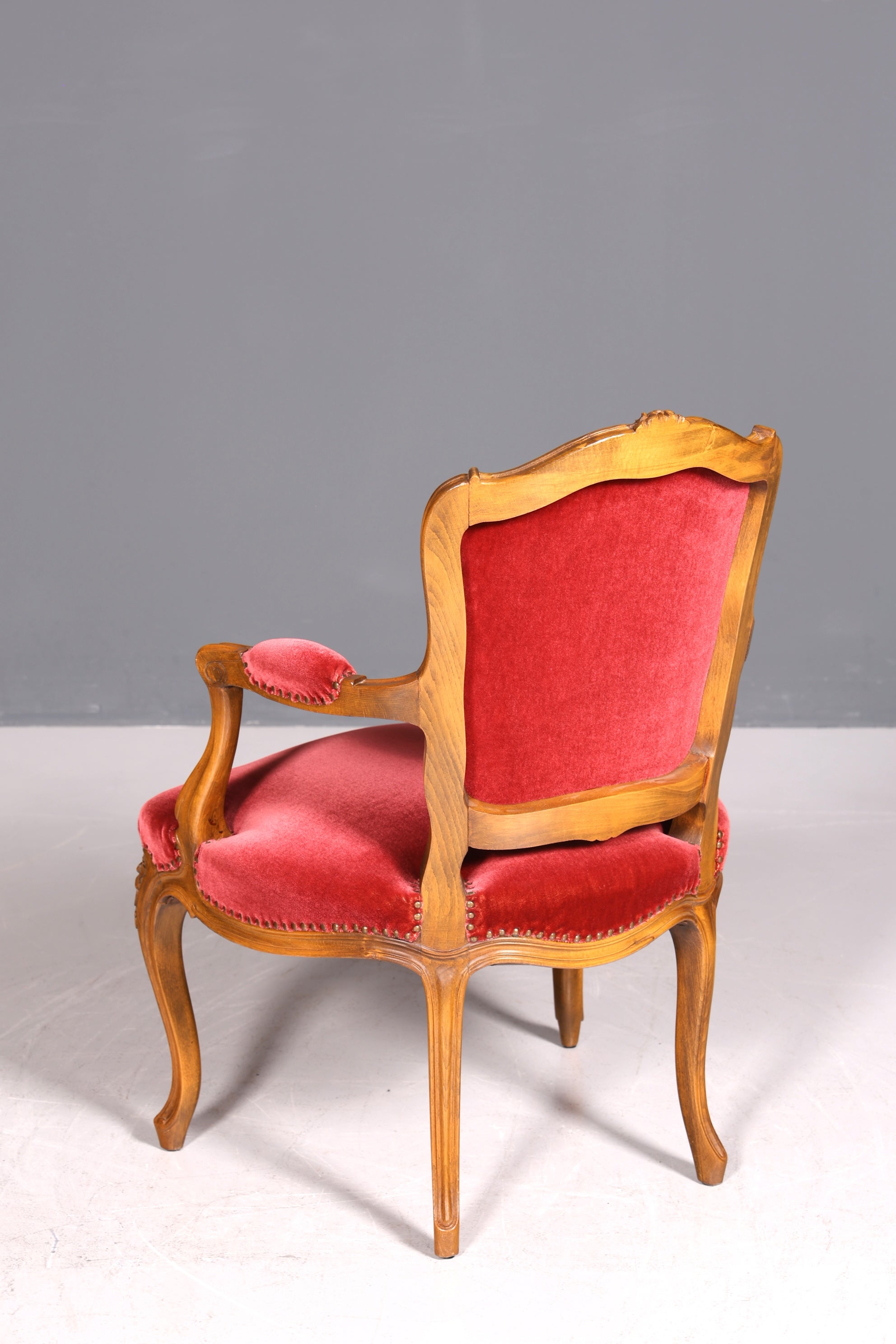 Magnifique fauteuil Chippendale, chaise secrétaire de style Chippendale, fauteuil en velours, 2 sur 2