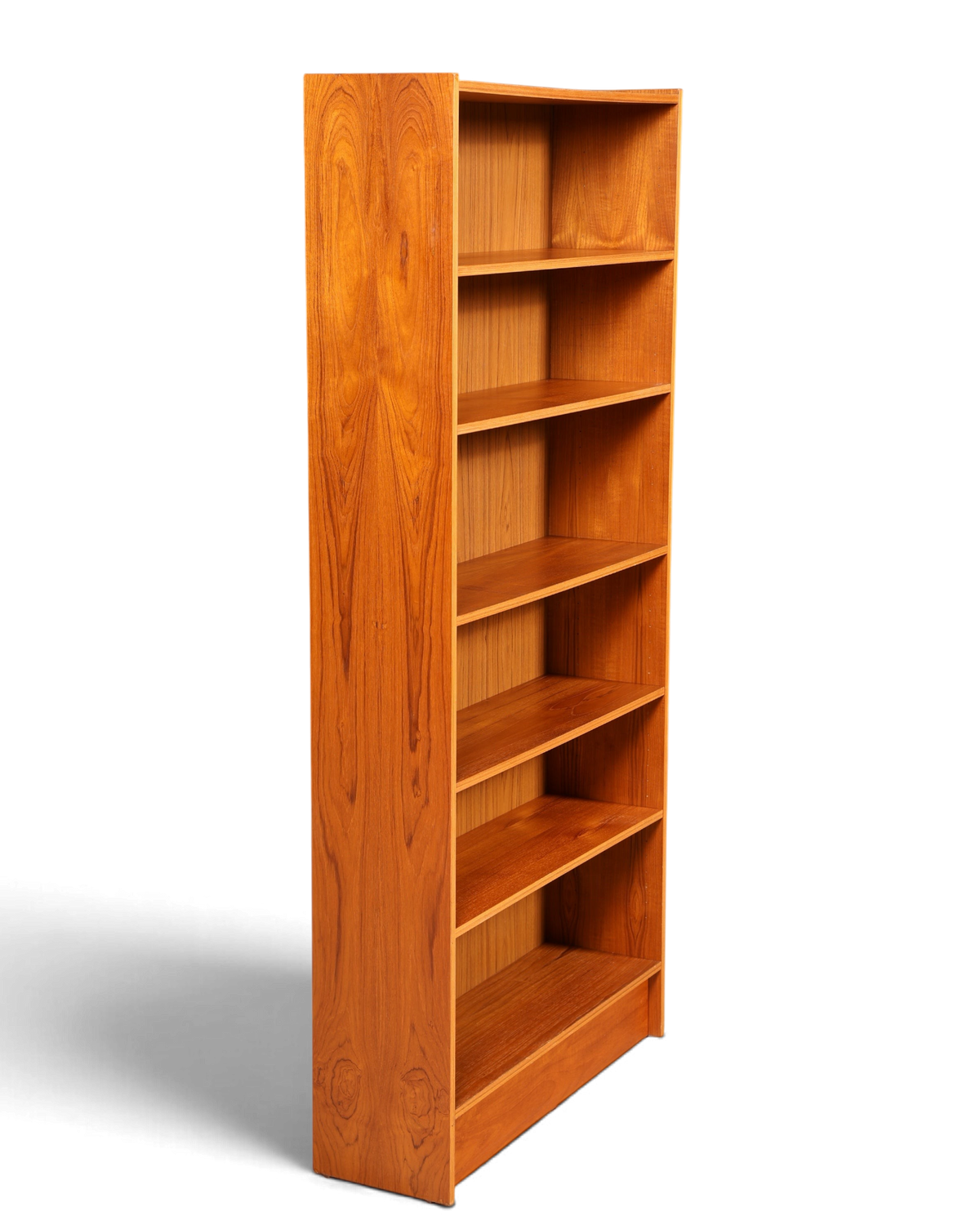 Hauptstadt Möblerei Mid Century Bücherregal aus Echtholz mit höhenverstellbaren Böden im 60er Jahre Vintage Design