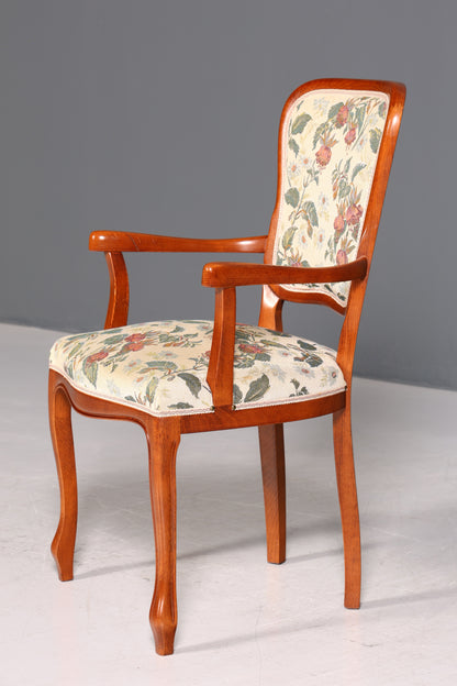 Fauteuil Chippendale élégant, chaise secrétaire de style Chippendale, fauteuil en tissu tapisserie