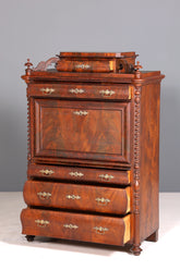 Edler Louis Philippe Sekretär Antik Biedermeier Vertiko Highboard Antik Schreibtisch Kommode
