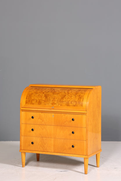 Traumhafter Mid Century Rollladen Sekretär echt Holz Büro Schrank Vintage Schreibkommode