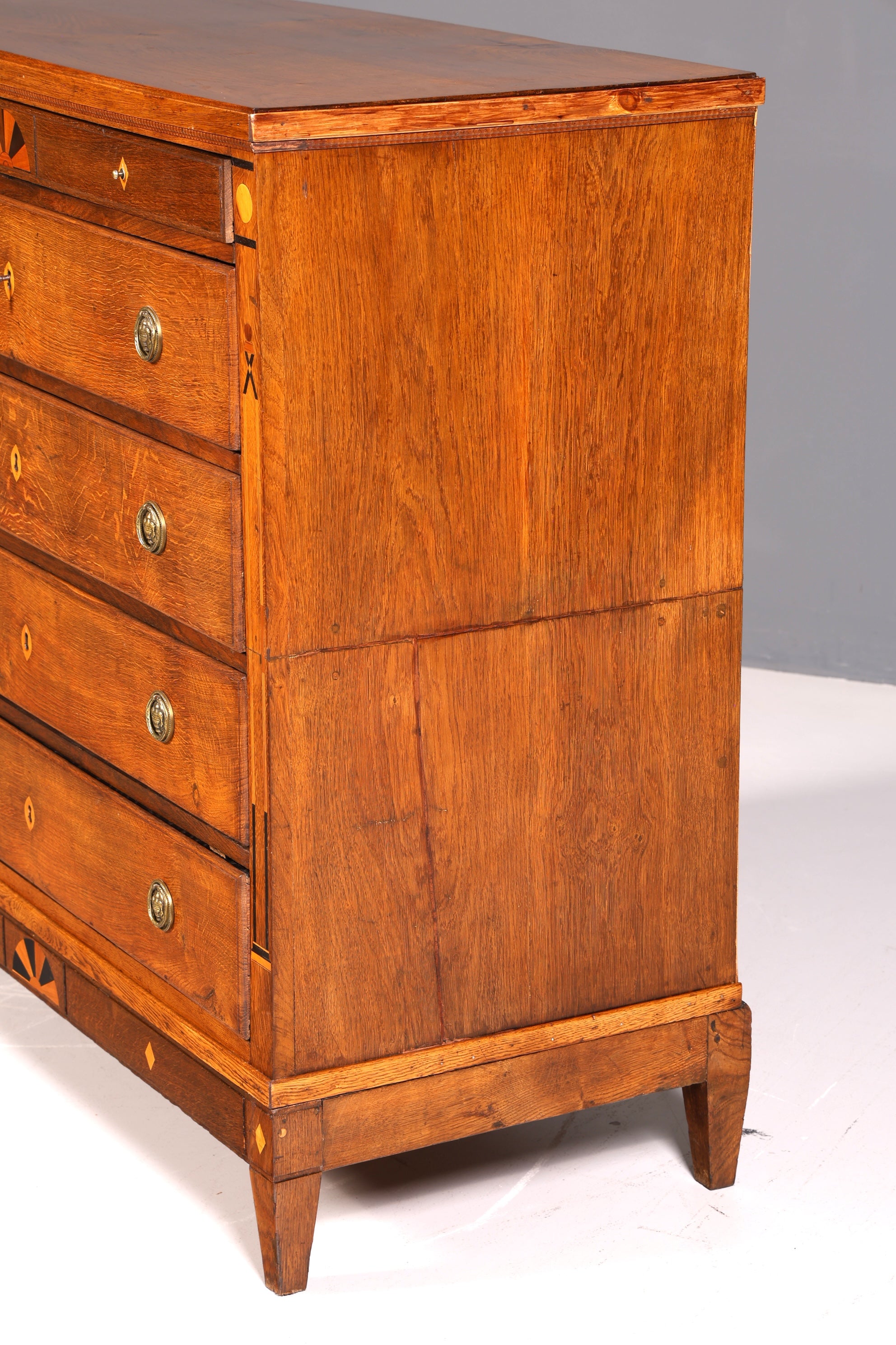Wunderschöne Louis Seize Kommode Echt Holz Eiche Schubladenkommode Barock Intarsien Antik