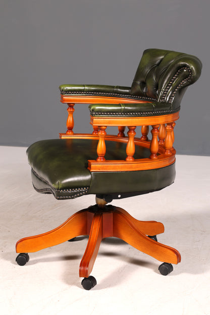G216 Finish cm Original Chesterfield Centurion Captain Chair Englisch grün echt Leder Sessel (Kopie)