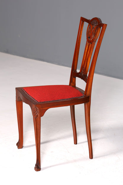 Wunderschöner Jugendstil Stuhl Sekretär Stuhl Englisch Antik Küchenstuhl um 1900 1 von 2