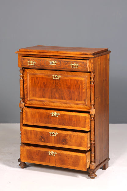 Edler Gründerzeit Sekretär Vertiko Highboard Louis Philippe Kommode um 1880
