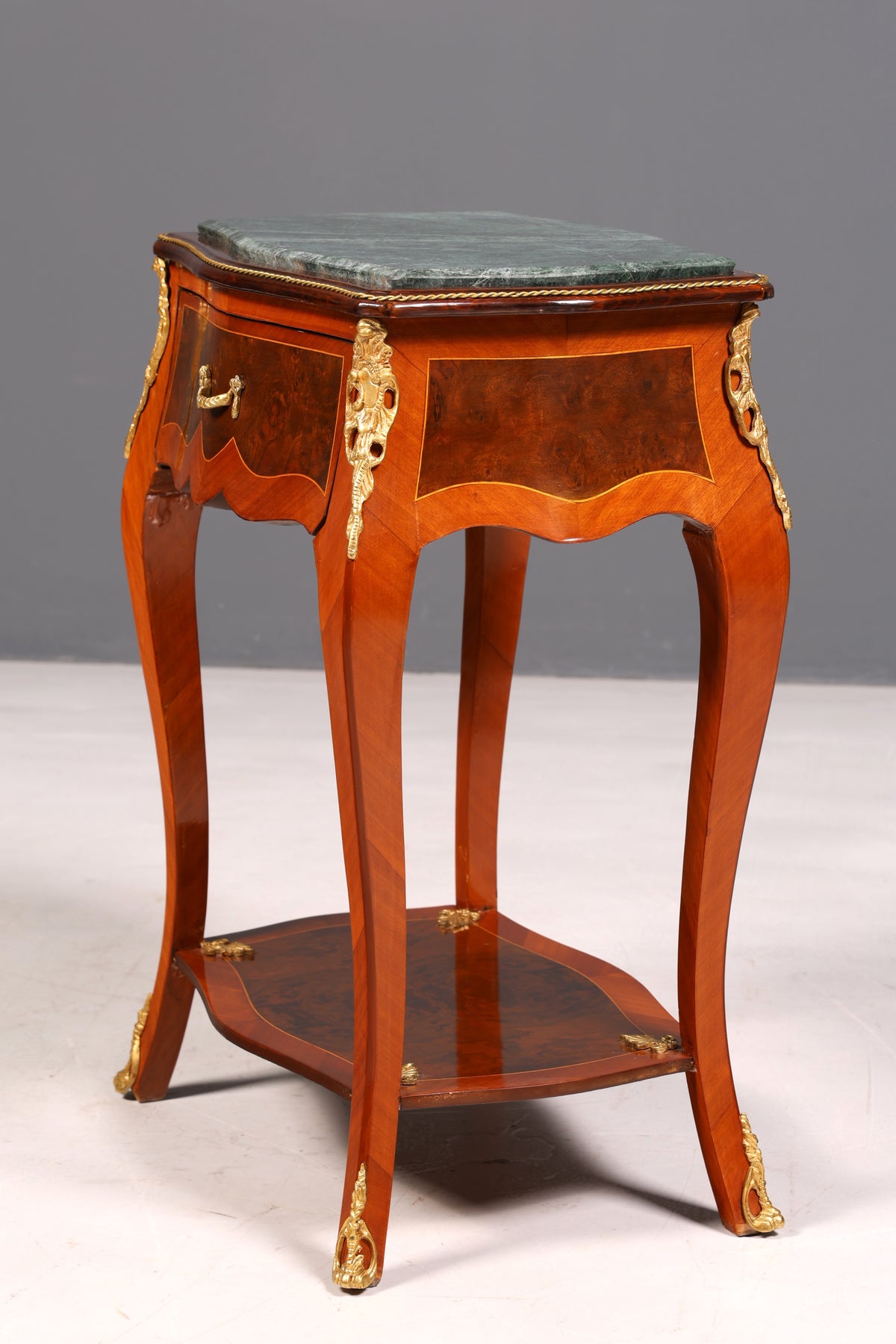 Traumhafter Louis XV Beistelltisch Barock Stil Ablagetisch Marmor Kommode Telefontisch