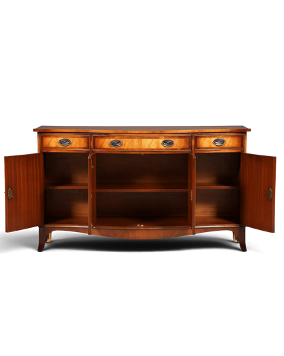 Hauptstadt Möblerei Bevan Funnell Reprodux Sideboard aus massivem Echtholz mit offenen Türen und Schubladen