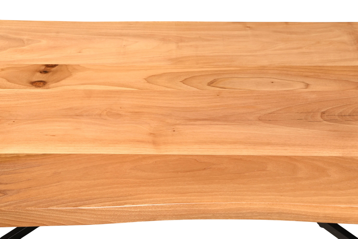 Wunderschöner Nussbaum Tisch 220cm-95cm Esszimmer Tisch Baumkanten Platte massiv Holz Küchentisch