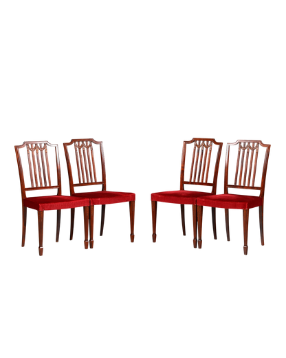 4x Traumhafte Stühle im Gustavianischen Stil Englisch Küchenstühle Esszimmer Stuhl Set