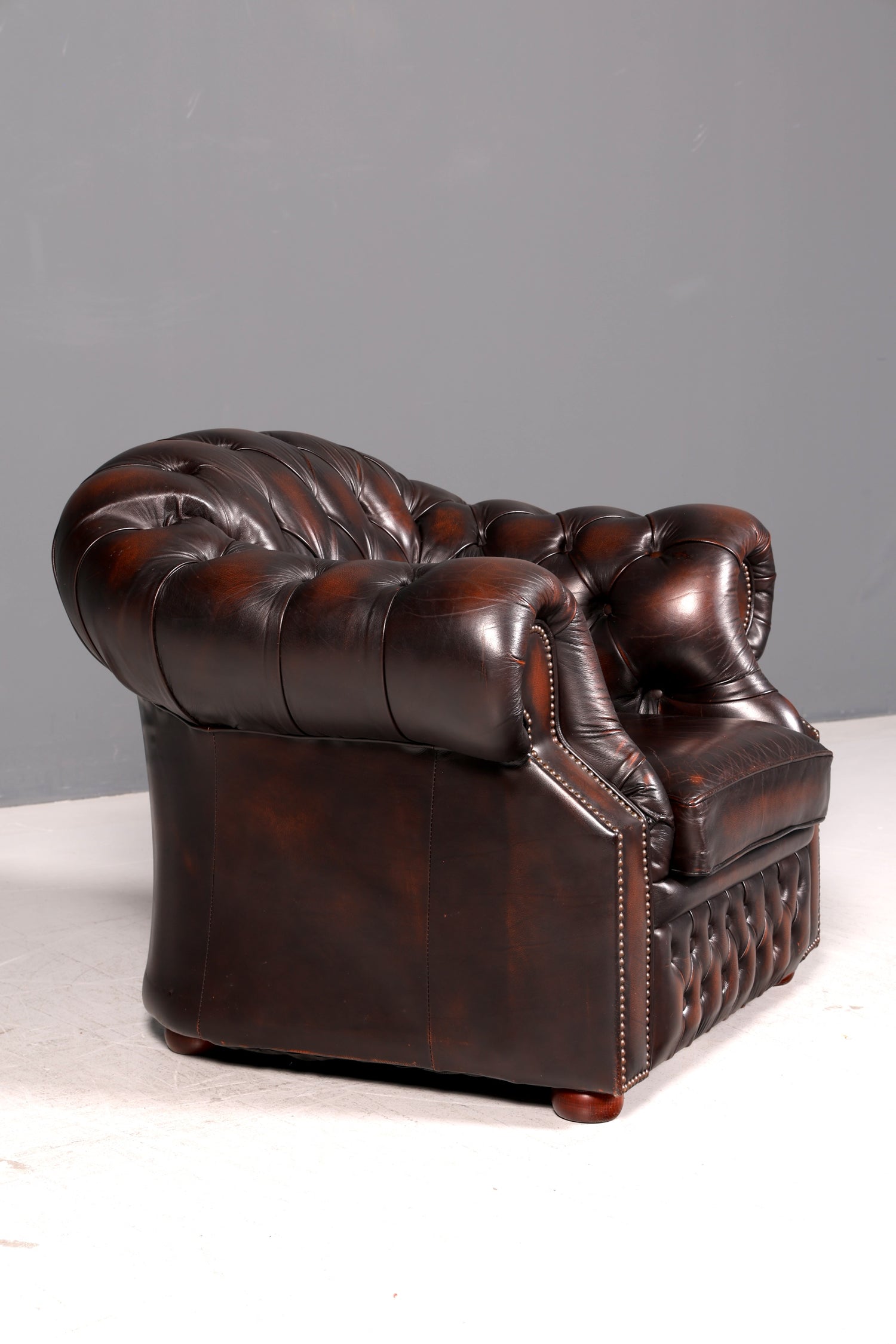 Edler Original Chesterfield Centurion Sessel Braun Echt Leder Englischer Armlehnsessel Herrensessel UK 1 von 2