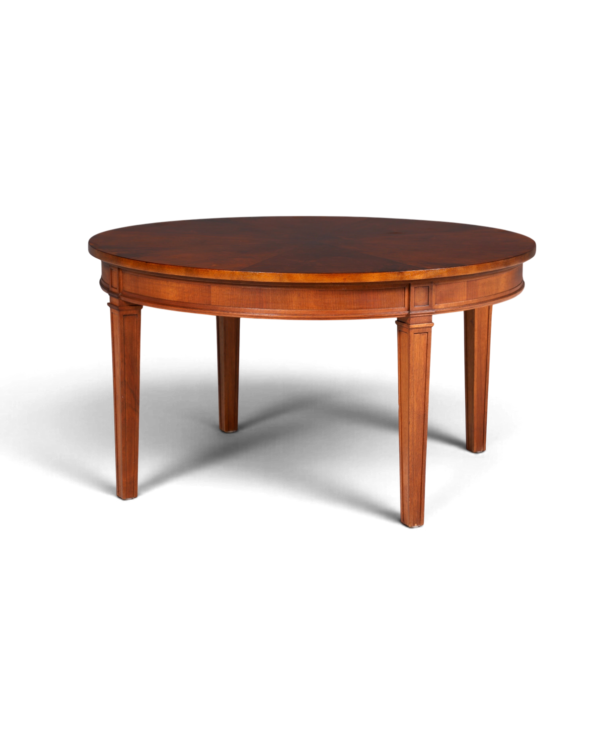 Hauptstadt Möblerei runder englischer Couchtisch aus dunklem Echtholz im klassischen Vintage Design