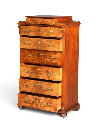 Stilvoller Gründerzeit Sekretär Vertiko Highboard Louis Philippe Chiffoniere Kommode um 1880